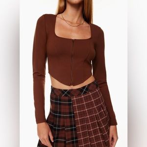 Aritzia Sunday Best Long Sleeve Corset Top